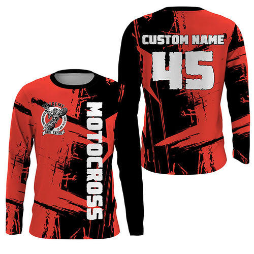 Personalized Extreme Motocross Jersey UPF30+ Kid Adult MX Racing Off-road Dirt Bike Shirt NMS1194