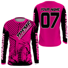 Load image into Gallery viewer, Personalized pink MX jersey UPF30+ extreme kid&amp;adult Motocross biker girl racing shirt motorcycle PDT275