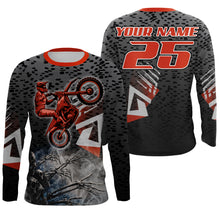 Load image into Gallery viewer, Personalized motocross jersey skeleton skull UPF30+ dirt bike racing long sleeves kid adult bikers NMS1047