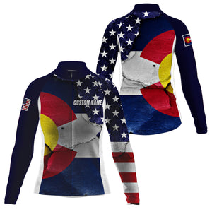 Colorado men/women cycling jersey with 3 pockets American bike shirt UPF50+ mountain bike BMX gear| SLC170