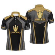 Load image into Gallery viewer, King Pin Custom Bowling Shirt for Men, Team Bowling Polo Short Sleeve, 3D Print Men Bowlers Shirt NBP16