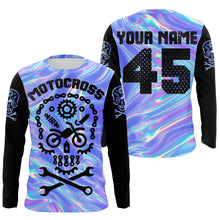 Load image into Gallery viewer, Personalized motocross jersey UPF30+ dirt bike parts skull long sleeves motorcycle off-road NMS1063