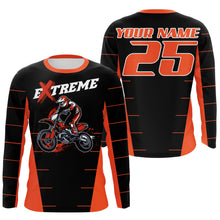 Load image into Gallery viewer, Personalized Men Kids MX Motocross Jerseys Dirt Bike Racing Shirt Riding Orange UPF30+ Motorcycle PDT146