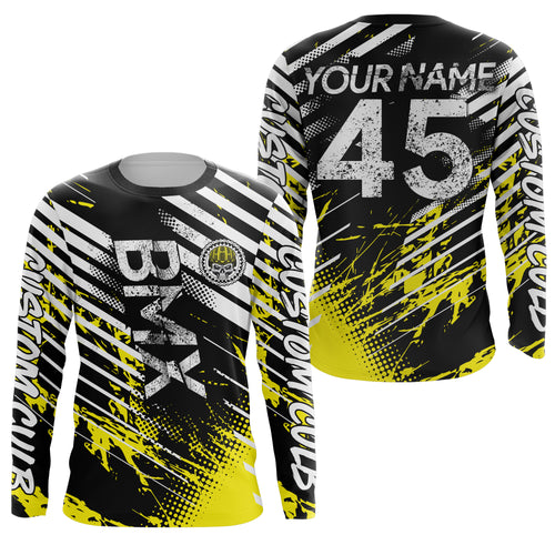 Custom BMX racing jersey UPF30+ kid youth adult BMX bike shirts Bicycle motocross cycling racewear| SLC108
