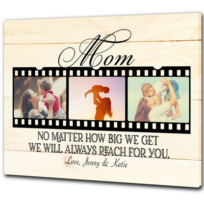 Personalized Mom Canvas- Best Mom Ever Mother's Day Custom Photo Collage, I Love You Mom Christmas Gift| N2463