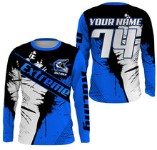 Load image into Gallery viewer, Youth&amp;adult jersey for Motocross blue UV custom number name dirt bike off-road extreme long sleeves PDT181