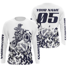 Load image into Gallery viewer, Custom motocross jersey UPF30+ kids men women dirt bike racing long sleeves off-road motorcycle NMS1039