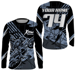 Extreme Motocross racing jersey UPF30+ personalized adult&kid birt bike long sleeves cool bikers NMS1078
