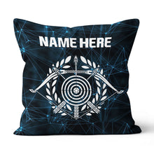 Load image into Gallery viewer, Personalized Blue 3D Target Archery Throw Pillow Gift For Archery Lovers VHM0933