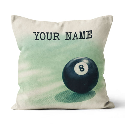 Personalized Billiard 8 Ball Pillow, Custom Throw Pillow Billiards Gifts VHM0883