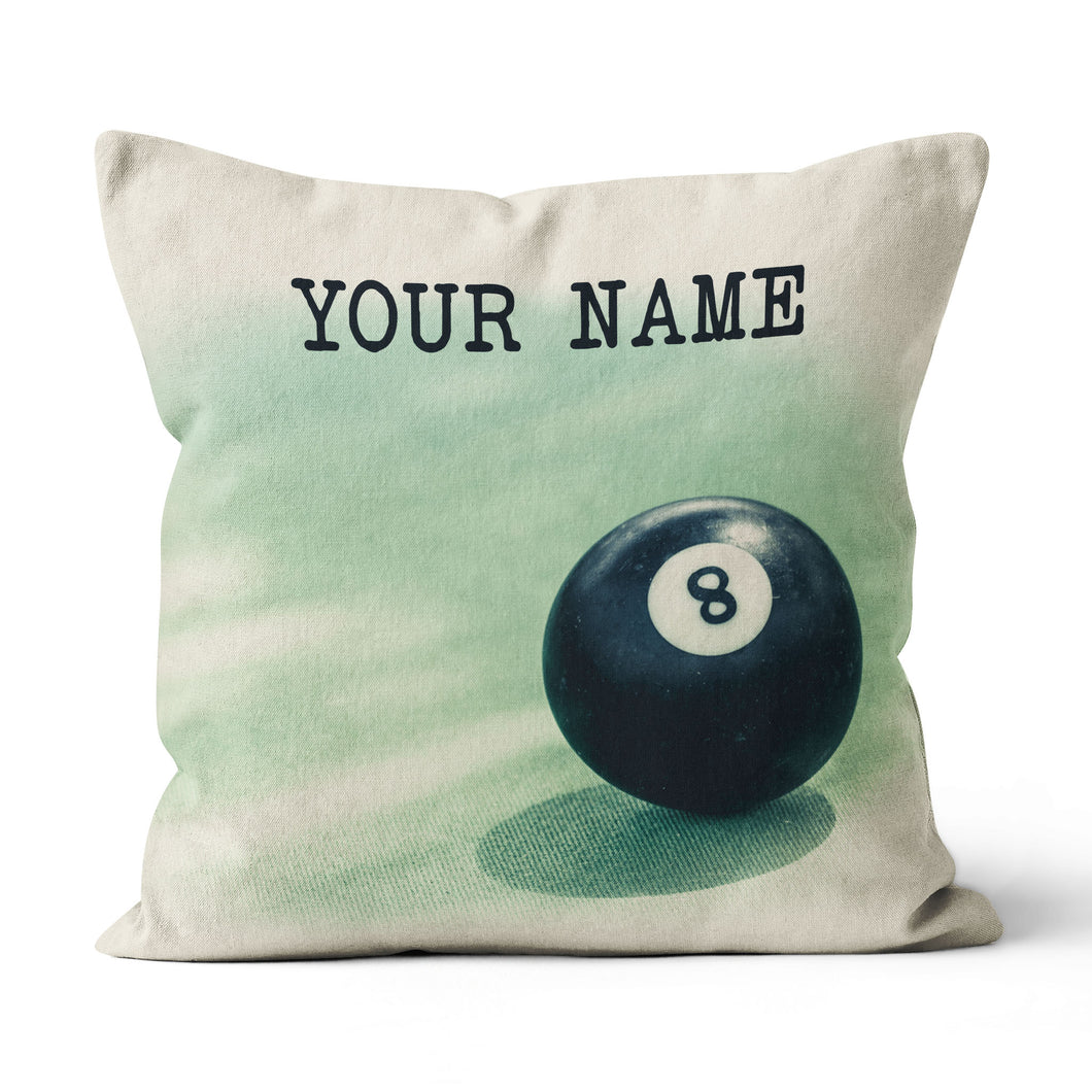Personalized Billiard 8 Ball Pillow, Custom Throw Pillow Billiards Gifts VHM0883