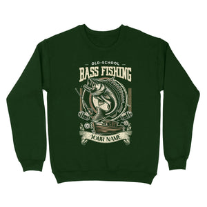 Sweatshirt - Old school bass fishing personalized fishing shirt A58