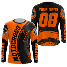 Load image into Gallery viewer, Personalized kid men women Motocross jersey upf30+ orange Dirt Bike off-road shirt motorcycle PDT421