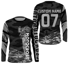 Load image into Gallery viewer, Personalized Motocross Jersey UPF30+ Camouflage Extreme Dirt Bike Racing Off-Road Long Sleeves NMS1249