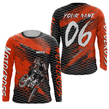 Load image into Gallery viewer, Custom Orange MX Jersey Youth Men Women UPF30+ Dirt Bike Motocross Jersey Racing Shirt Extreme PDT373