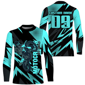 Personalized Motocross Jersey UPF30+ Kid Adult Off-road Dirt Bike Long Sleeves MX Racing NMS1143