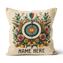Load image into Gallery viewer, Customized Archery Target With Flowers Pillow Archery Pillows Decorative TDM0847