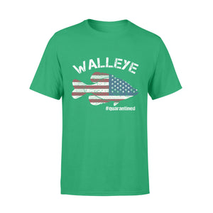 Walleye fishing US flag quarantined shirts
