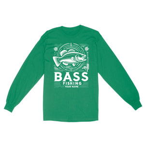 Long Sleeve - Bass fishing custom name personalized fishing shirt A53