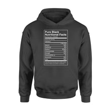 Load image into Gallery viewer, Black Pride Pure Black Nutritional Facts - Standard Hoodie