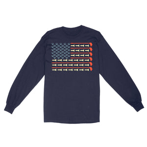 Golf Ball vintage American flag Golf Club, gifts for golf lovers D06 NQS3313 Golf Long Sleeve