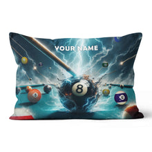 Load image into Gallery viewer, Personalized Thunder Lightning 8 Ball Billiard 3D Pillow Top Pillow Gift VHM0897