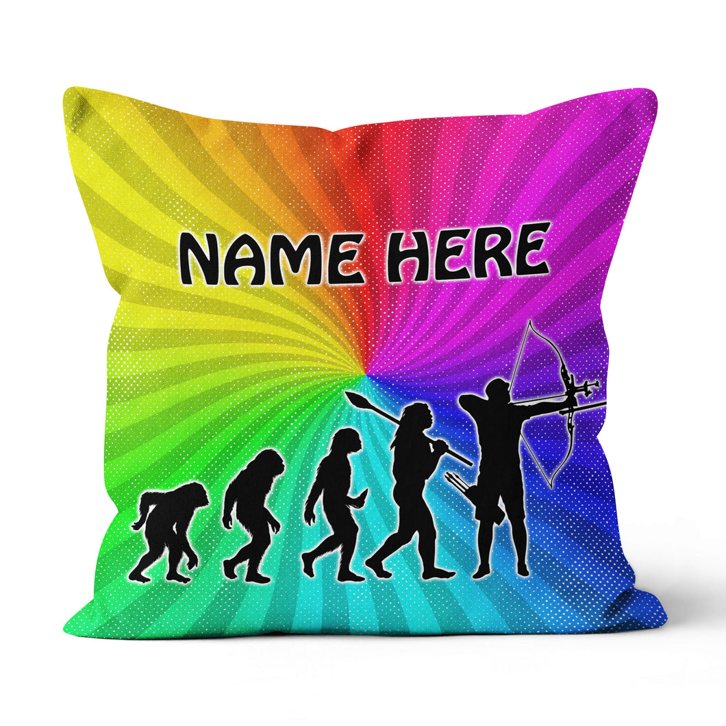 Personalized Funny Archery Evolution Pillow, Archery Colorful Pillows TDM0897