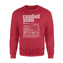 Load image into Gallery viewer, Candied yams nutritional facts happy thanksgiving funny shirts - Standard Crew Neck Sweatshirt