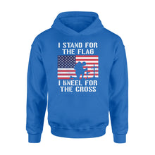 Load image into Gallery viewer, I Stand for The Flag I Kneel for The Cross  Shirt Patriotic Military NQS161