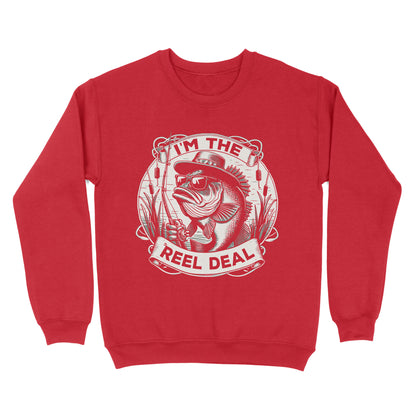Sweatshirt - I'm the reel deal gift for fisherman A54