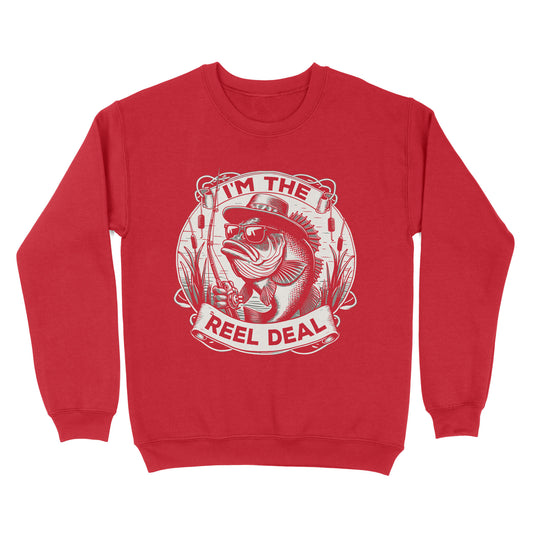 Sweatshirt - I'm the reel deal gift for fisherman A54