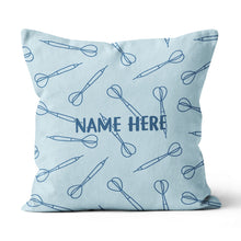 Load image into Gallery viewer, Blue Darts Seamless Pattern Custom Dart Pillow Personalized Darts Gifts LDT1200