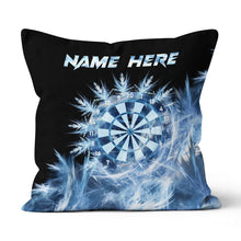 Load image into Gallery viewer, Icy Blue Light Dartboard Custom Pillow Winter Personalized Darts Gifts LDT1197