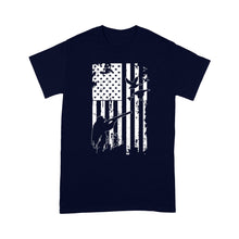 Load image into Gallery viewer, White American flag duck hunting legend hunter NQSD248 - Standard T-shirt
