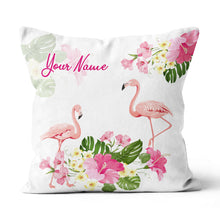 Load image into Gallery viewer, Tropical Flower Pink Flamingo Custom Golf Pillow Personalized Golf Gifts LDT1105