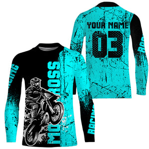 Personalized Motocross Jersey UPF30+ Kid Adult MX Racing Shirt Dirt Bike Off-road NMS1187