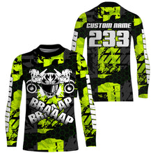 Load image into Gallery viewer, MX adult&amp;kid personalized jersey green shirt UPF30+ motocross dirt bike racing motorcycle PDT43
