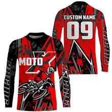 Load image into Gallery viewer, Kid&amp;adult extreme MX racing jersey UPF30+ personalized dirt bike off-road Motocross long sleeves PDT253