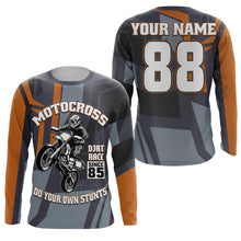 Load image into Gallery viewer, Do Your Own Stunts Personalized Motocross jersey UPF30+ kid adult dirt bike long sleeves NMS1096