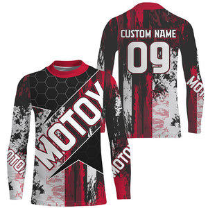 MotoX Custom Jersey UPF30+ Motocross Dirt Bike Racing Shirt Off-road Motorcycle Racewear NMS1289