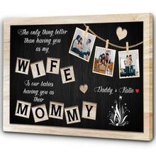 Load image into Gallery viewer, Personalized Mother&#39;s Day Canvas Gift for Wife from Husband, Custom Photo Collage Happy Mother&#39;s Day N2532