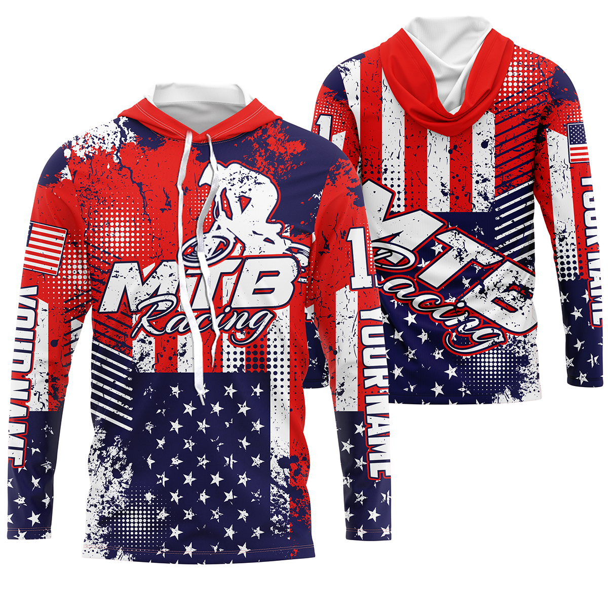Custom American MTB jersey UPF30+ kid adult mountain biking shirt USA cycling gear bicycle clothes| SLC96