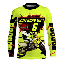 Load image into Gallery viewer, Brap kids custom Birthday Motocross jersey UPF30+ dirt bike boys girls youth MX racing long sleeve NMS1069