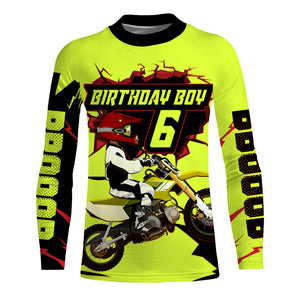 Brap kids custom Birthday Motocross jersey UPF30+ dirt bike boys girls youth MX racing long sleeve NMS1069