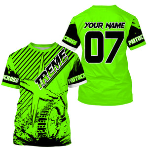 Custom green MX jersey shirt UV extreme kid&adult Motocross dirt bike racing off-road motorcycle PDT178