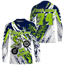 Load image into Gallery viewer, Personalized Motocross Jersey UPF30+ Kid Adult MX Racing Dirt Bike Long Sleeves Shirt Off-road NMS1121