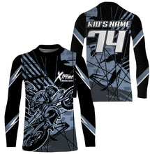 Load image into Gallery viewer, Extreme Motocross racing jersey UPF30+ personalized adult&amp;kid birt bike long sleeves cool bikers NMS1078