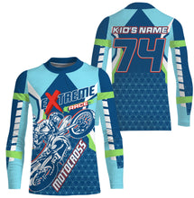 Load image into Gallery viewer, Extreme Motocross personalized jersey UPF30+ kid adult biker dirt bike MX racing long sleeves NMS1102