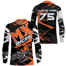 Load image into Gallery viewer, Orange Motocross Jersey Custom Dirt Bike Shirt UPF30+ Kid Men Women MX Racing Off-Road Racewear PDT376