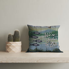 Load image into Gallery viewer, Hooked on Daddy Personalized Pillow (Insert Included) Fathers Day Gift Fishing Dad All-over Print| NPL165